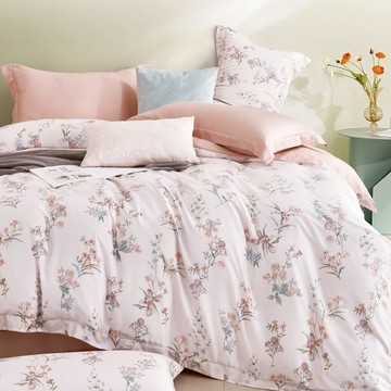 天絲™60支100%萊賽爾纖維 / 四件式兩用被床包組 / 羞花春顏