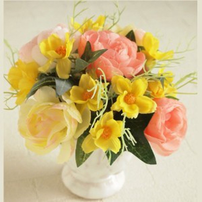 アーティフィシャルフラワー アレンジメントフラワー オレンジラナンキュラス キバナコスモ 通販 Lineポイント最大1 0 Get Lineショッピング