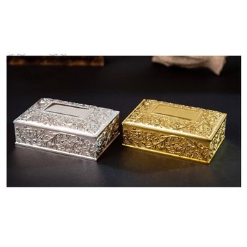 復古金屬長方形首飾盒