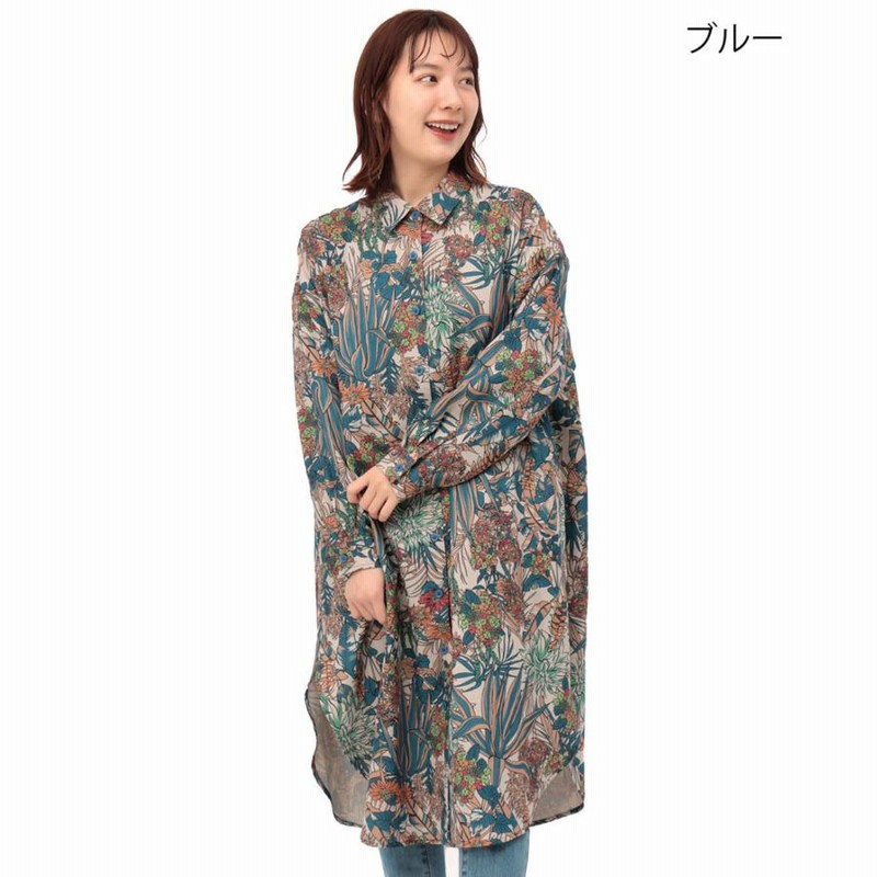華やか 美品♡近年アルベロベロ ぶたさんいっぱい 花柄ボタニカルシャツワンピース 未使用級】アルベロベロ 花と豚の刺繍 ビジュ 総柄 シャツ