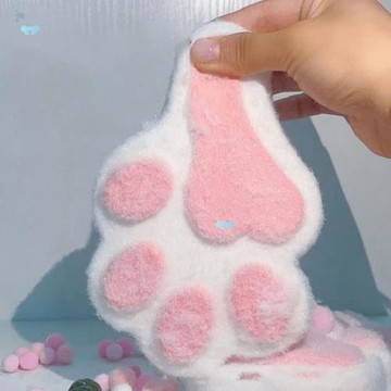 1pc Giant Plush Cat Claw Toy Cartoon Pattern Durable寵物玩具