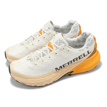 Merrell 越野跑鞋 Agility Peak 5 男鞋 白 橘黃 緩衝 抓地 戶外 運動鞋 ML068331