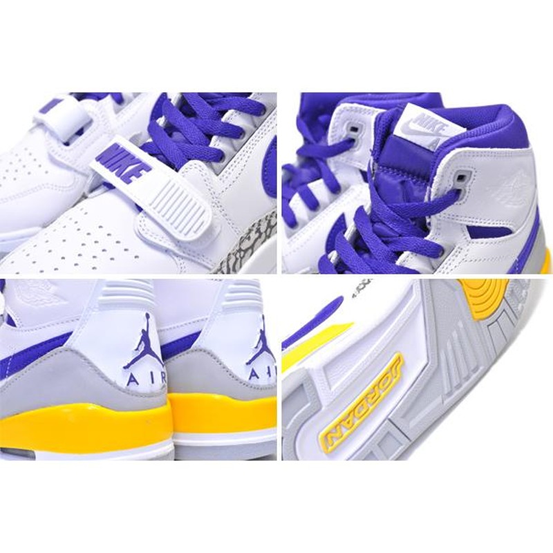 ナイキ エアジョーダン レガシー 312 NIKE AIR JORDAN LEGACY 312 white/field purple-amarillo  av3922-157 AJ スニーカー レイカーズ LA ホワイト セメント