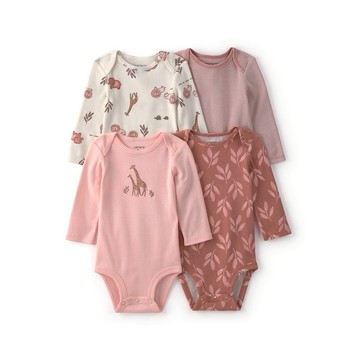 【Carter’s】可愛小寶貝 4件組包屁衣 | 純棉包屁衣 四件組 女寶必備 彌月送禮 童裝首選