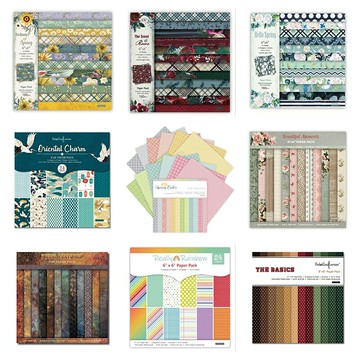 6吋 手帳背景紙素材紙 12張入 單面 素質紙 DIY相冊 手工賀卡 手帳裝飾 折紙 包裝 禮物紙【BlueCat】【JC4999】