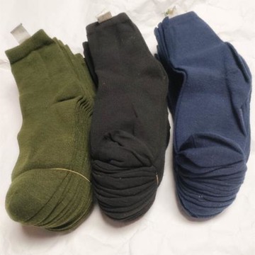 10雙綠色襪子男中筒棉襪秋冬便宜勞保結實耐磨地攤民工干活穿襪子