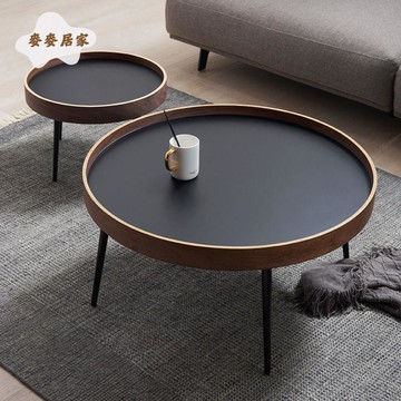 茶幾 客廳 家用意式輕奢簡約現代小戶型小圓桌子ins風沙發 邊幾 陽臺[DD0503005]