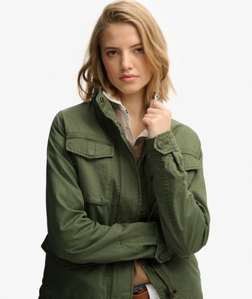 Superdry Women's M65 Rookie Jacket Green Size: 6