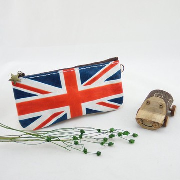 手作英國皮革卡片零錢包鑰匙包