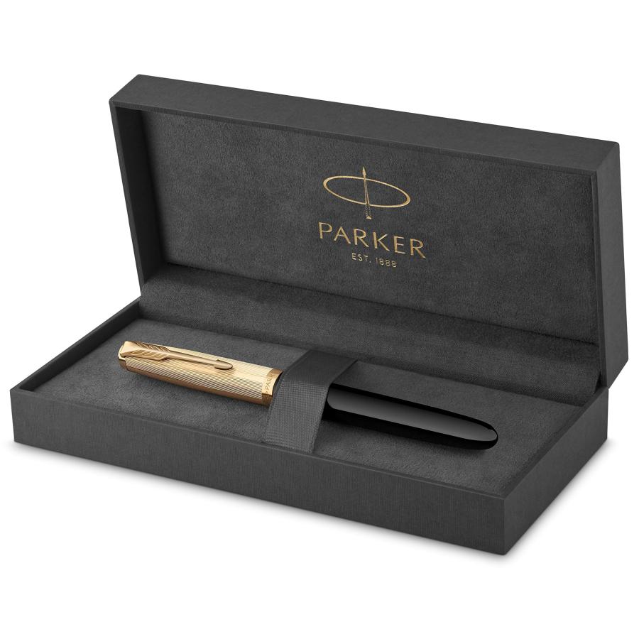 PARKER パーカー 万年筆 51 プレミアム ブラックGT 細字 18金ペン先 ギフトボックス入り 正規輸入品 2123511 並行輸入品