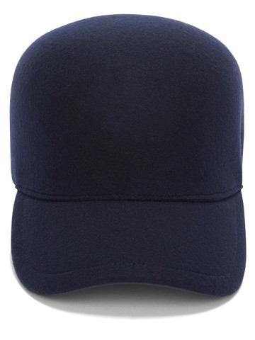 Jil Sander - embroidered-logo wool felt cap - men - Wool - L - Blue