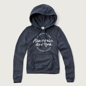AF a&f Abercrombie & Fitch 女帽T 藍色 0034