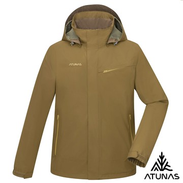【ATUNAS 歐都納】男款樂遊戶外2L GORE-TEX防水透氣+羽絨保暖兩件式外套A1GT2502M深棕