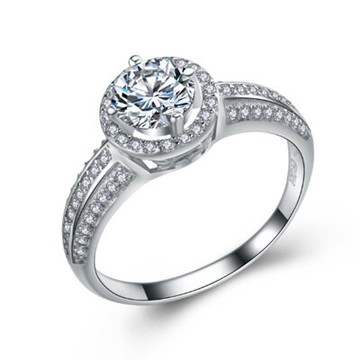 現貨+預購 925純銀戒指鑲鑽銀飾-浪漫真愛唯一七夕情人節生日禮物女配件73an96【獨家進口】【米蘭精品】