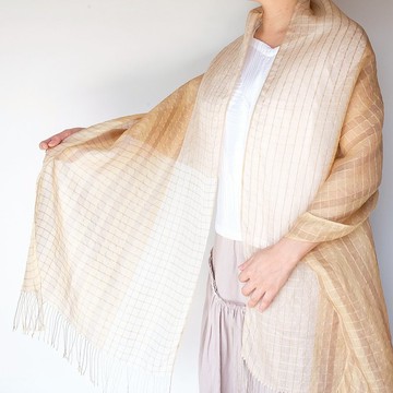 Silk 手工編織蠶絲披肩【紗月04】