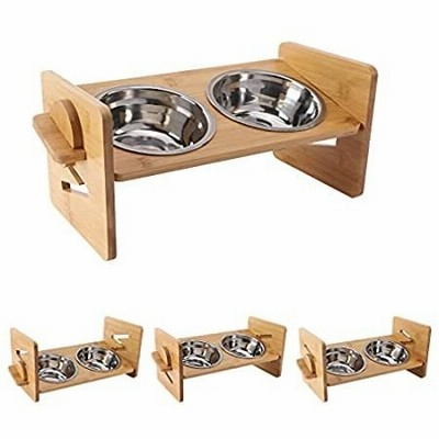 特別価格EXPAWLORER Elevated Dog Bowls Tilted - Height Adjustable Raised Dog Cat Bow好評販売中