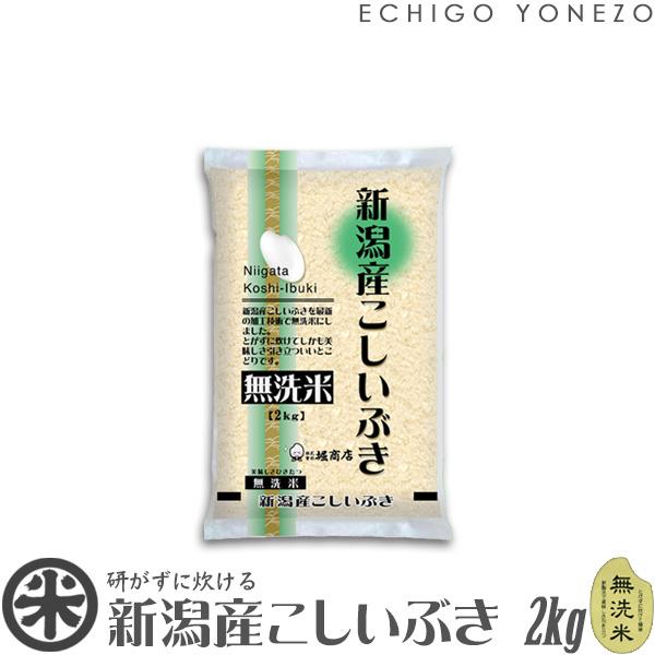 [新米 令和5年産] 無洗米 新潟産こしいぶき 2kg (2kg×1袋) [NTWP製法] 白米 お米 新潟米 こしいぶき 送料無料 ギフト対応