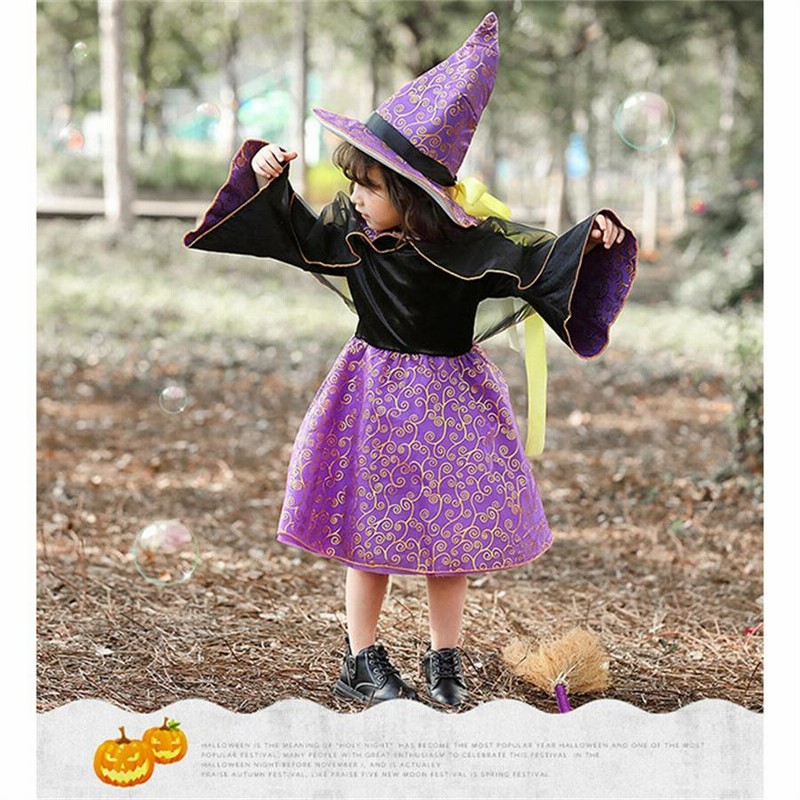 マント 子供 ハロウィン マント 魔女 ウィッチ コスプレ キッズ 帽子