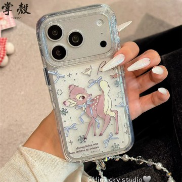 超仙ins蝴蝶結卡通小鹿 透明殼 適用iPhone 18 17 13 14 15 16 Pro Max i17 手機殼