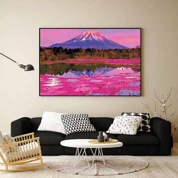 富士芝櫻祭 創意數字油畫 【銷售排行榜 】