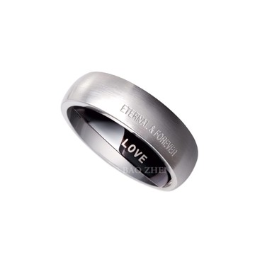 EZGOLD-藏九永長久-白鋼戒指 (女)(國際圍8號)