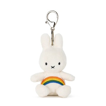 【BON TON TOYS】Miffy米菲兔彩虹鑰匙圈 10cm｜象牙白