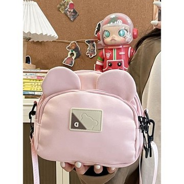 可愛小熊包包女日系卡通ins少女學生單肩包百搭出游手機包斜挎包