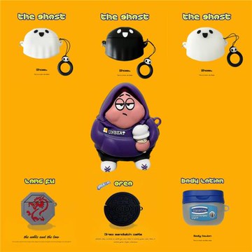 派大星適用于Baseus倍思AirGo ASO1無線藍牙耳機套airgo as01可愛卡通保護套AS01硅膠軟殼創意立體動漫外殼