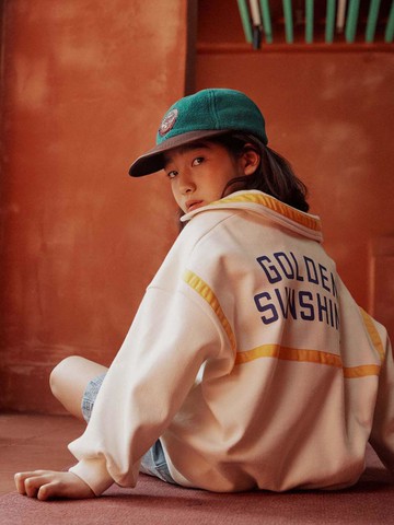 Golden Half-Open Cotton Polyester Blouse [Ivory]