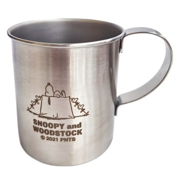 SNOOPY 史努比 不鏽鋼杯 300ML 日本產  銀色  SNOOPY 銀色  1個