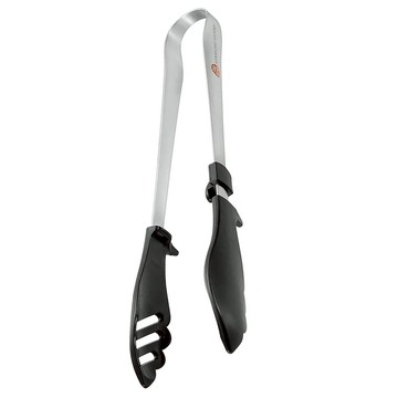 SHIMOMURA 下村 AJIWAI 油炸食物夾 耐熱食物料理夾 28x3.7cm 不鏽鋼 尼龍  Black  1支