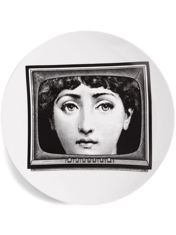 Fornasetti - Tema e Variazioni n.265 wall plate - unisex - Porcelain - One Size - White