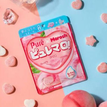 【無國界雜貨舖】日本 甘樂 kanra 水蜜桃 棉花糖 軟糖 棉花糖軟糖