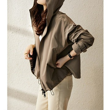 【巴黎精品】現貨+預購 頂級法式風衣外套短版大衣外套寬鬆大碼百搭休閒女裝-寬鬆氣質女外套2色a1LL35