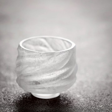 輕奢冰凍燒琉璃杯品茗杯功夫茶具主人杯單杯水晶玻璃禮品杯泡家用