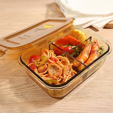 可分隔玻璃保鮮盒【700ml~1060ml】 分隔便當盒 高硼矽玻璃 耐熱玻璃保鮮盒 便當盒 可微波 玻璃便當盒 保鮮盒 耐熱玻璃