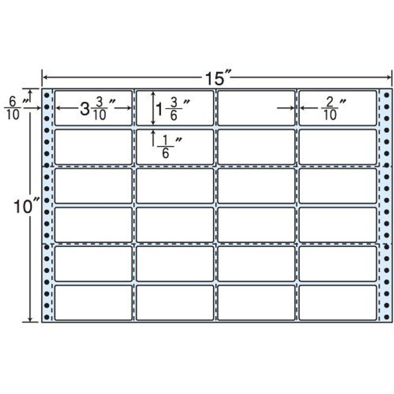 東洋印刷 タックフォームラベル 15インチ ×10インチ 24面付(1ケース500折) R15J