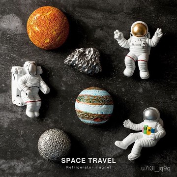 宇航員冰箱貼磁力貼立體可愛裝飾磁吸網紅創意磁鐵吸鐵石