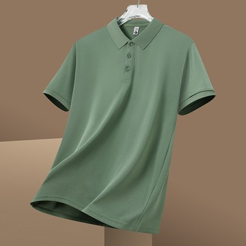 🚀虧本到貨&舒適透氣⚡夏季新款2025冰絲Polo衫短袖男士休閒輕奢翻領運動純色上衣男T恤