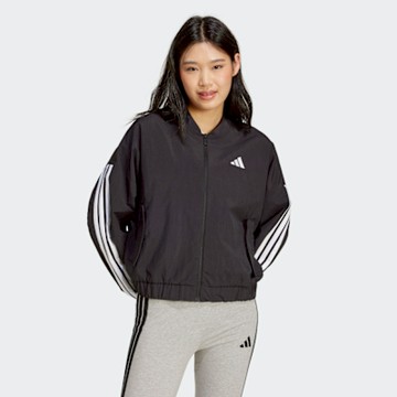 adidas 愛迪達 外套 女 運動立領外套 亞規 W 3S WV BOMBER 黑 JD5317 (S2959)