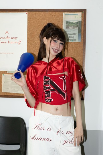 [ Ananas自訂款] 美式運動風兩件式短版球衣