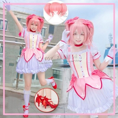 まどかマギカ 鹿目まどか 風 コスプレ 衣装 ウィッグ靴 ハロウィン まどか まどマギ 魔法少女 アニメ 仮装衣装 イベント コスチューム イベント 通販 Lineポイント最大get Lineショッピング