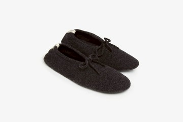 Strathberry - Mull Pure Cashmere Ballet Slippers - Grey