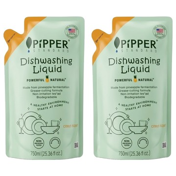 PiPPER STANDARD 沛柏 鳳梨酵素洗碗精 補充包  750ml  2包