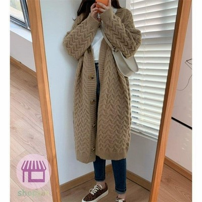 ニットカーディガン レディース ロングカーディガン 秋冬 ニット カーディガン 羽織り Vネック セーターアウター 通勤 シンプル 通販 Lineポイント最大get Lineショッピング