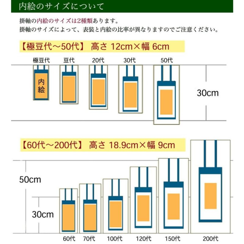 掛け軸 手書き風掛軸 3枚セット 日蓮宗 極豆代 高さ19cm 仏具 掛軸