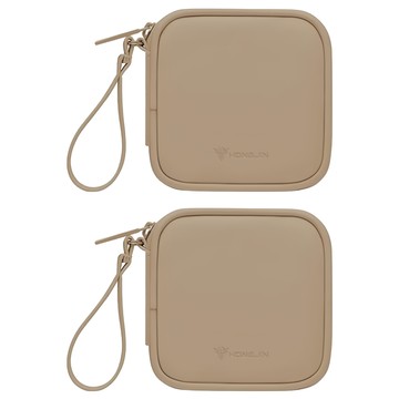 便攜數位收納包  淺棕色  2個