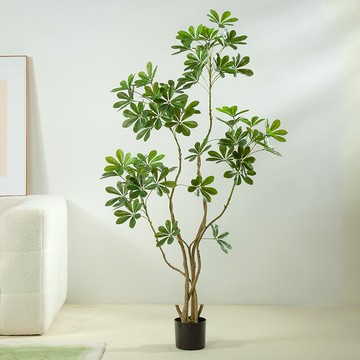 ??快速出貨?? 公司貨 輕奢綠植仿真鴨腳木落地大型假樹室內客廳高級感仿生植物裝飾擺件