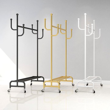 免運/可開票 快速出貨 陽臺架子晾衣架移動輕奢多功能衣帽架兒童房掛衣架帶輪