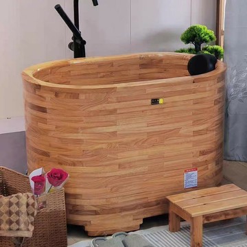 免運/公司貨 浴桶 木桶 木之潤小戶型加高加深泡澡木桶浴桶成人家用加厚迷你木質浴缸浴盆 可開發票 全館五折 工廠現貨直銷 新品特價 z11041